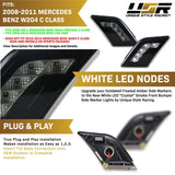 2008-2011 Mercedes W204 C-Class Smoke White Led Bumper Lights