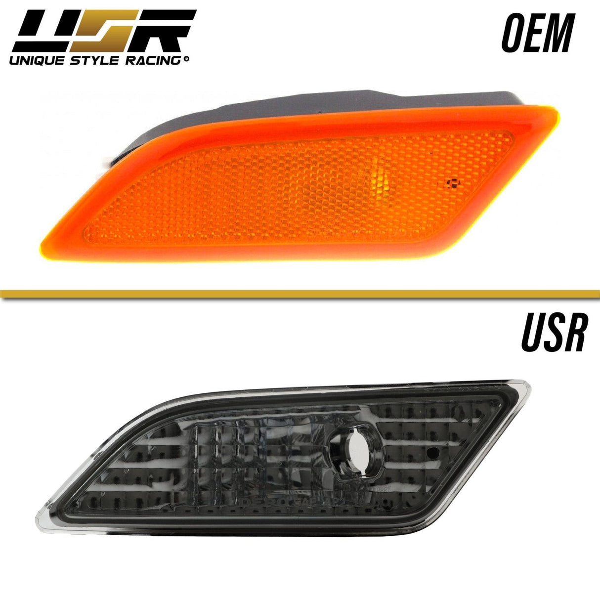 2012-2014 Mercedes W204 Smoke Bumper Side Marker Lights