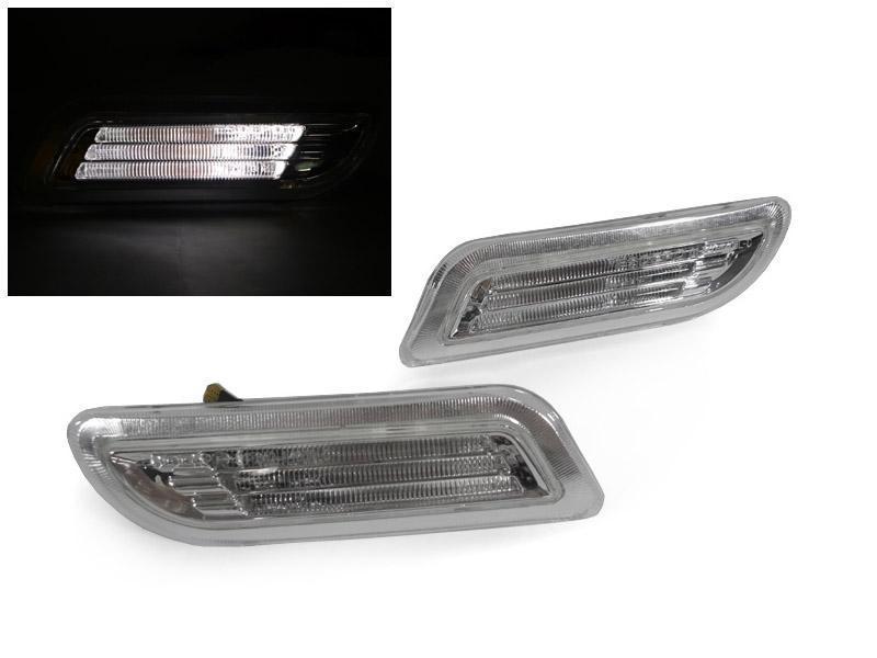 1998-2003 Mercedes W208 CLK / R170 SLK Crystal Clear White LED Side Markers