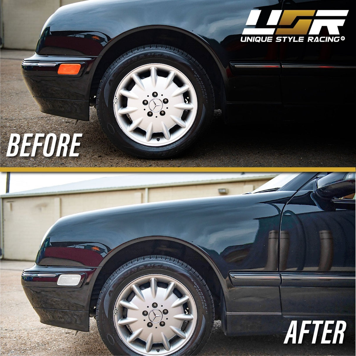 1996-2002 Mercedes W210 E-Class Smoke Bumper Lights