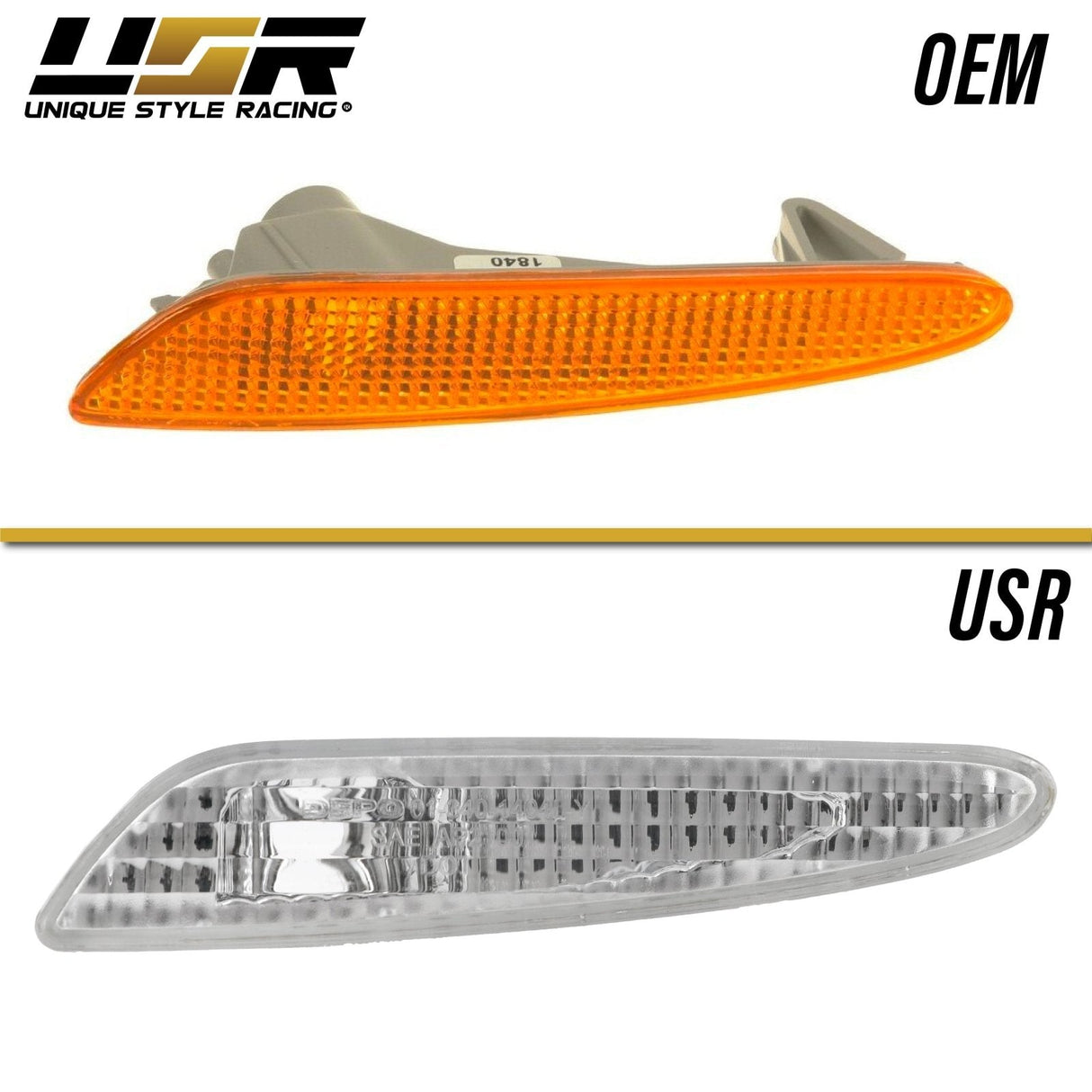 2003-2006 Mercedes W211 E-Class Crystal Smoke Front Bumper Light