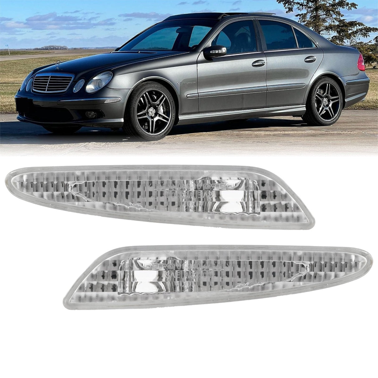 2003-2006 Mercedes W211 E-Class Crystal Clear Front Bumper Light