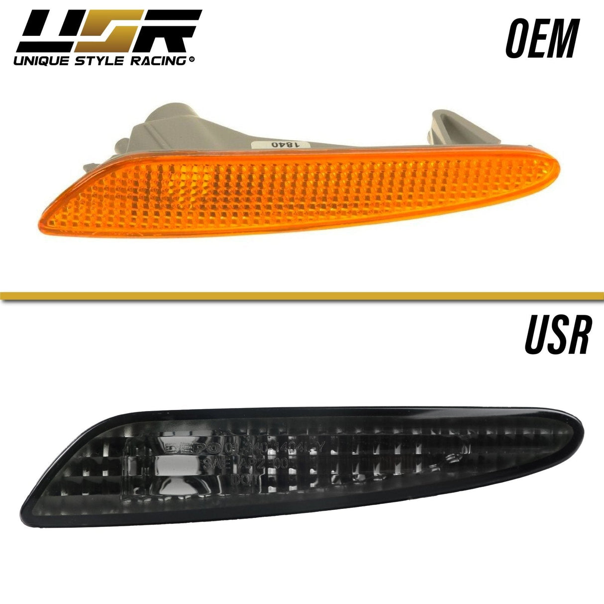 2003-2006 Mercedes W211 E-Class Crystal Smoke Front Bumper Light