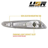 2003-2006 Mercedes W211 E-Class Crystal Smoke Front Bumper Light