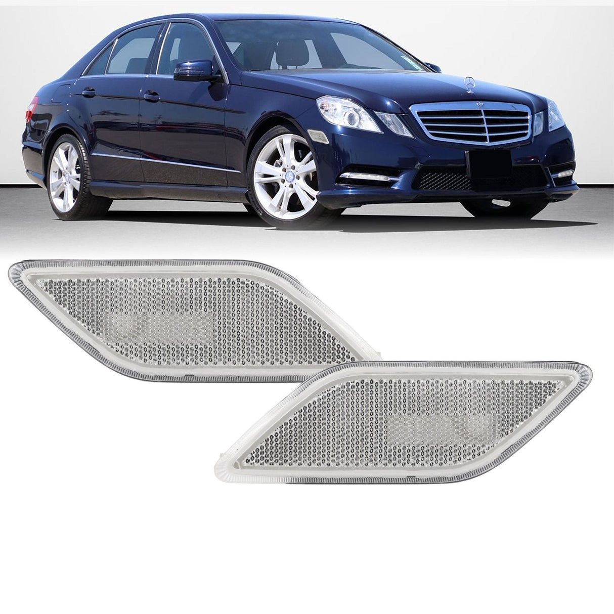 2010-2013 Mercedes W212 E-Class Clear Front Bumper Light