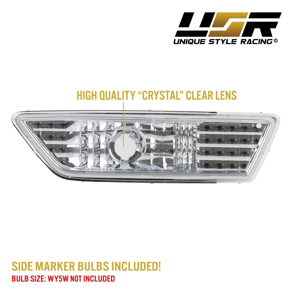 2012-2014 Mercedes W218 CLS Class Clear Bumper Side Marker Lights