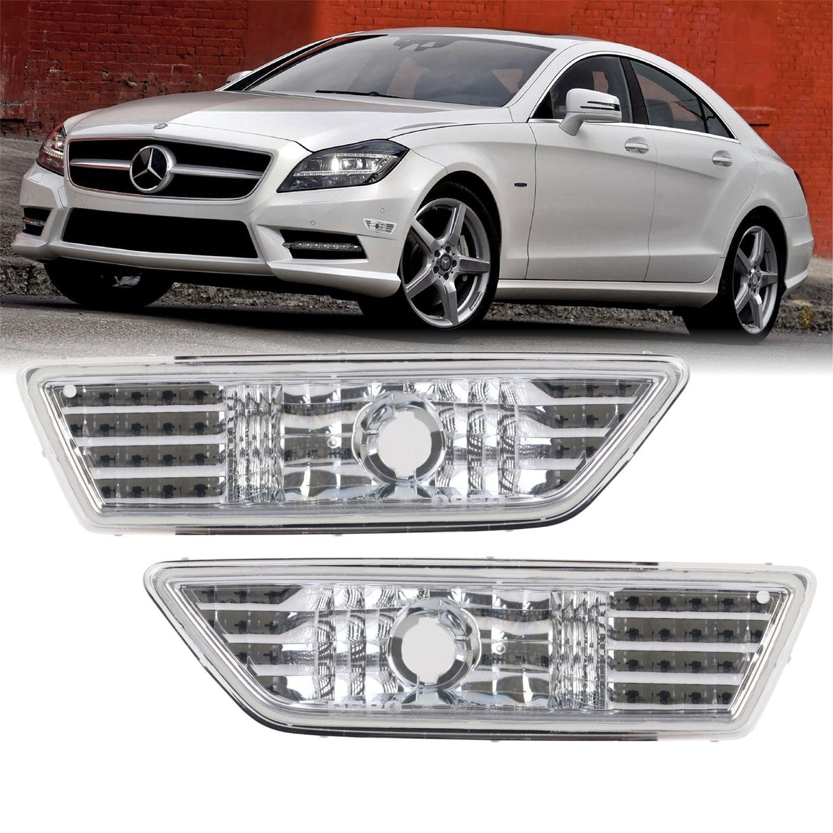 2012-2014 Mercedes W218 CLS Class Smoke Bumper Side Marker Lights