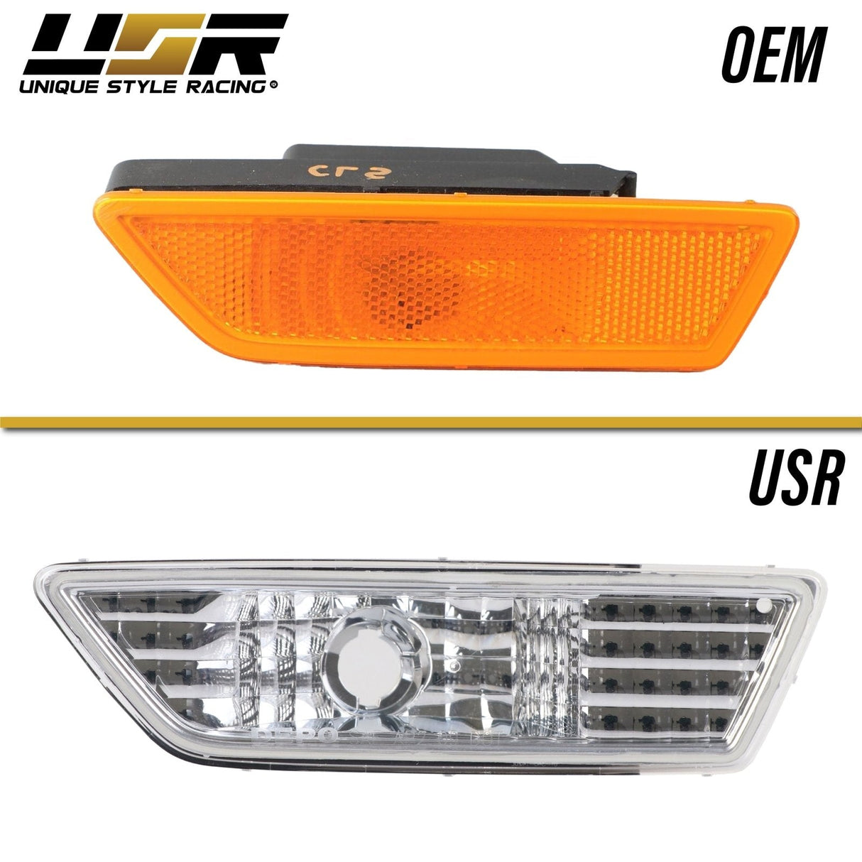 2012-2014 Mercedes W218 CLS Class Clear Bumper Side Marker Lights