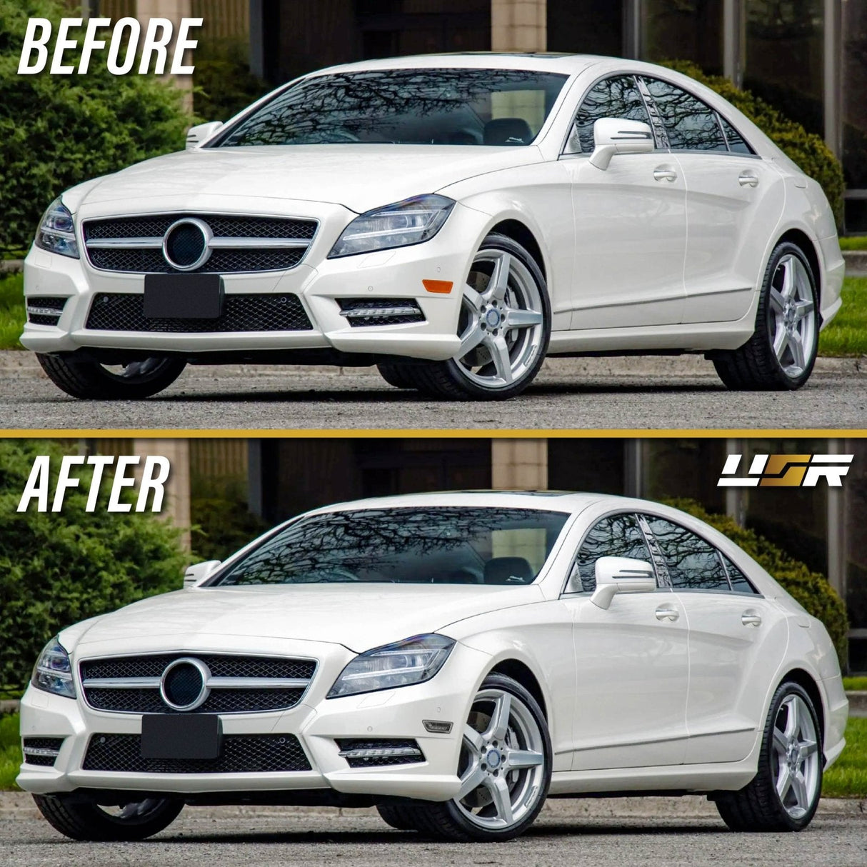 2012-2014 Mercedes CLS Class Smoke White LED Bumper Side Markers