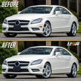 2012-2014 Mercedes CLS Class Smoke White LED Bumper Side Markers
