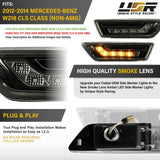 2012-2014 Mercedes CLS Class Smoke White LED Bumper Side Markers