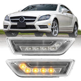 2012-2014 Mercedes CLS Class Smoke White LED Bumper Side Markers
