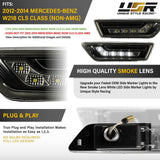 2012-2014 Mercedes CLS Class W218 Smoke Amber LED Side Marker Lights