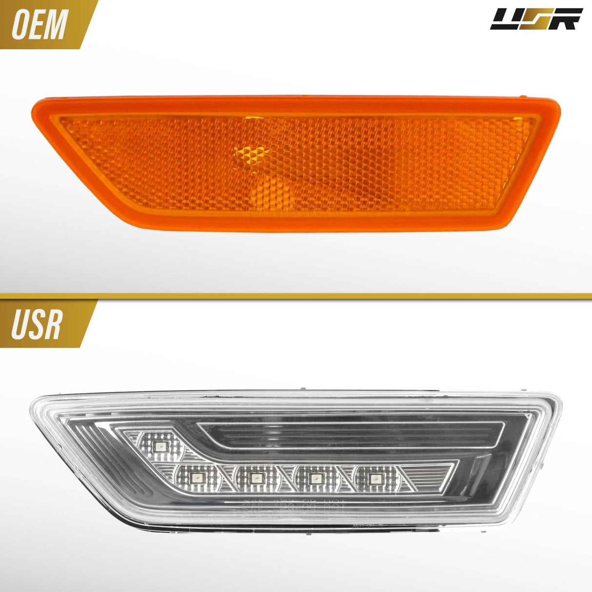 2012-2014 Mercedes CLS Class Smoke White LED Bumper Side Markers