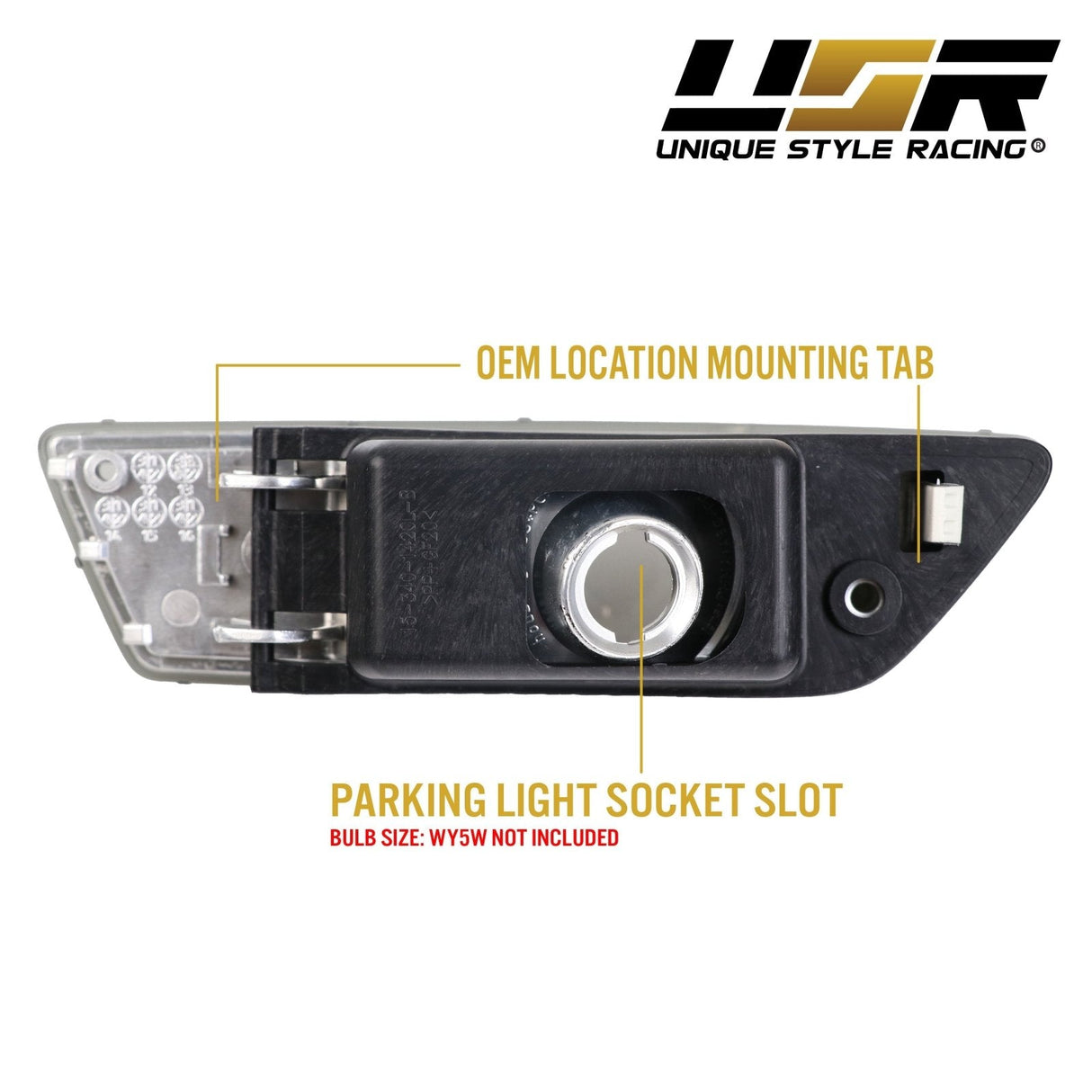 2012-2014 Mercedes W218 CLS Class Clear Bumper Side Marker Lights