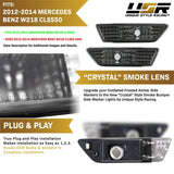 2012-2014 Mercedes W218 CLS Class Clear Bumper Side Marker Lights