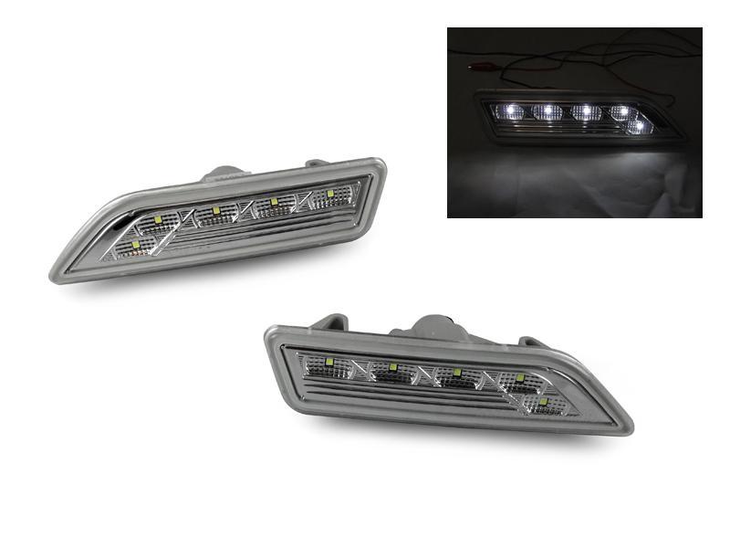 2006-2011 Mercedes CLS-Class Clear White LED Front Bumper Side Marker Light