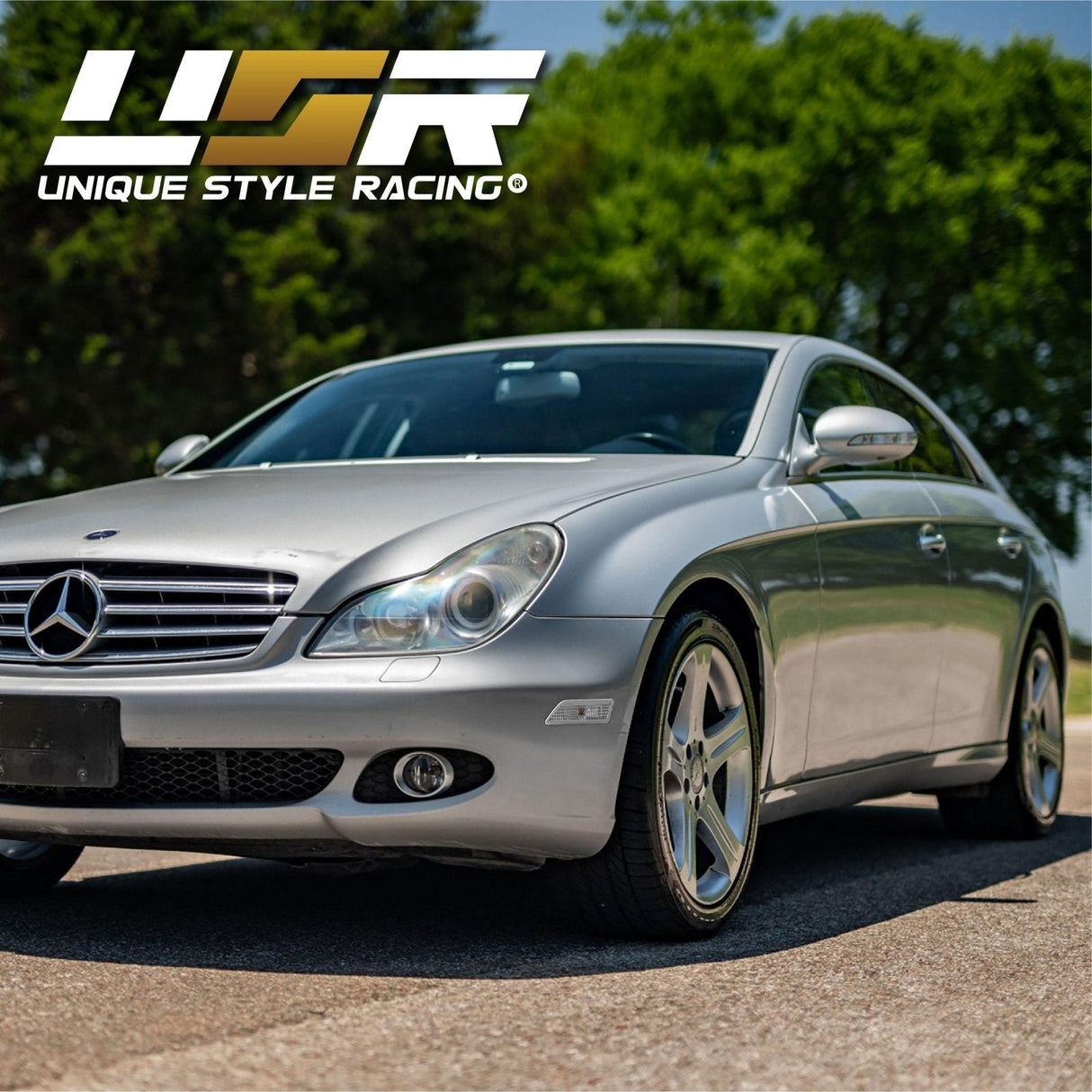 2006-2011 Mercedes W219 Cls-Class Crystal Smoke Front Bumper Lights