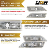 2006-2011 Mercedes W219 Cls-Class Crystal Smoke Front Bumper Lights