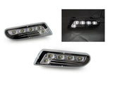 2000-2006 Mercedes W220 S-Class Crystal Clear Amber LED Bumper Lights
