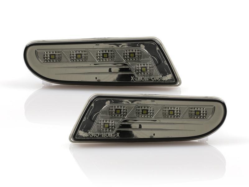 2000-2006 Mercedes W220 S-Class Crystal Smoke White LED Bumper Lights