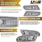 2000-2006 Mercedes W220 S-Class Crystal Smoke Bumper Lights
