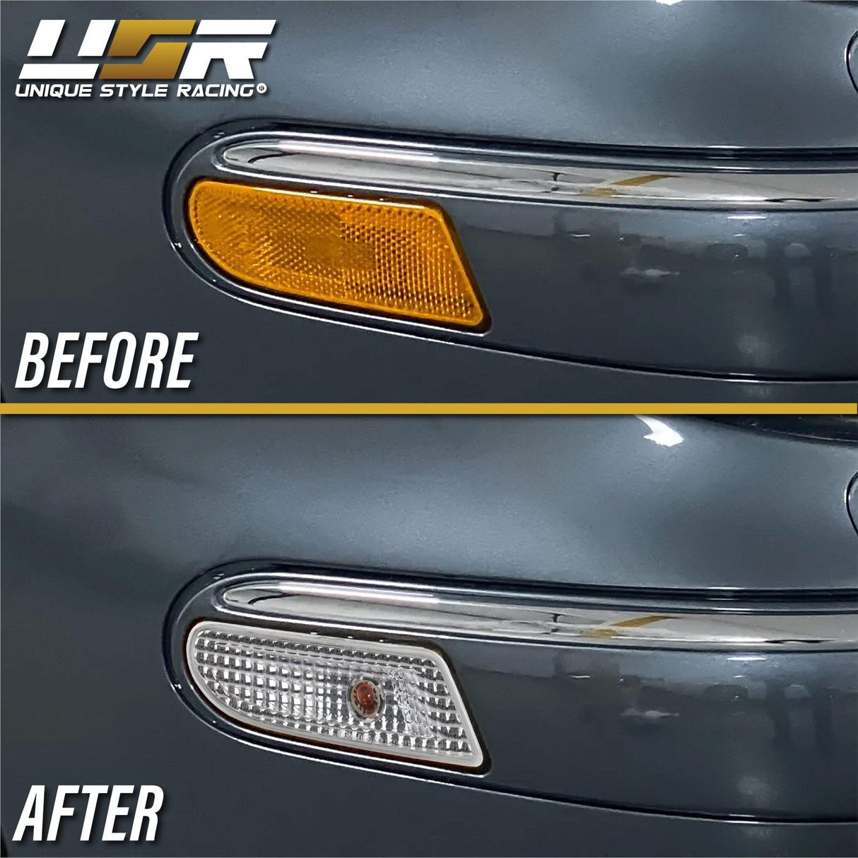 2000-2006 Mercedes W220 S-Class Crystal Smoke Bumper Lights