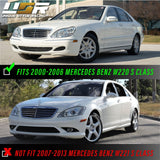 2000-2006 Mercedes W220 S-Class Crystal Smoke Bumper Lights