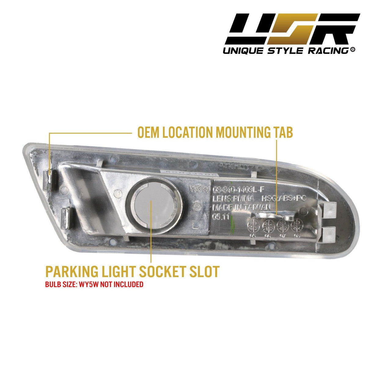 2000-2006 Mercedes W220 S-Class Crystal Smoke Bumper Lights