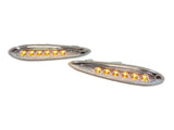 2000-2003 Nissan Maxima Smoke Front White LED Bumper Side Marker