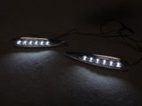 2000-2003 Nissan Maxima Smoke Front White LED Bumper Side Marker