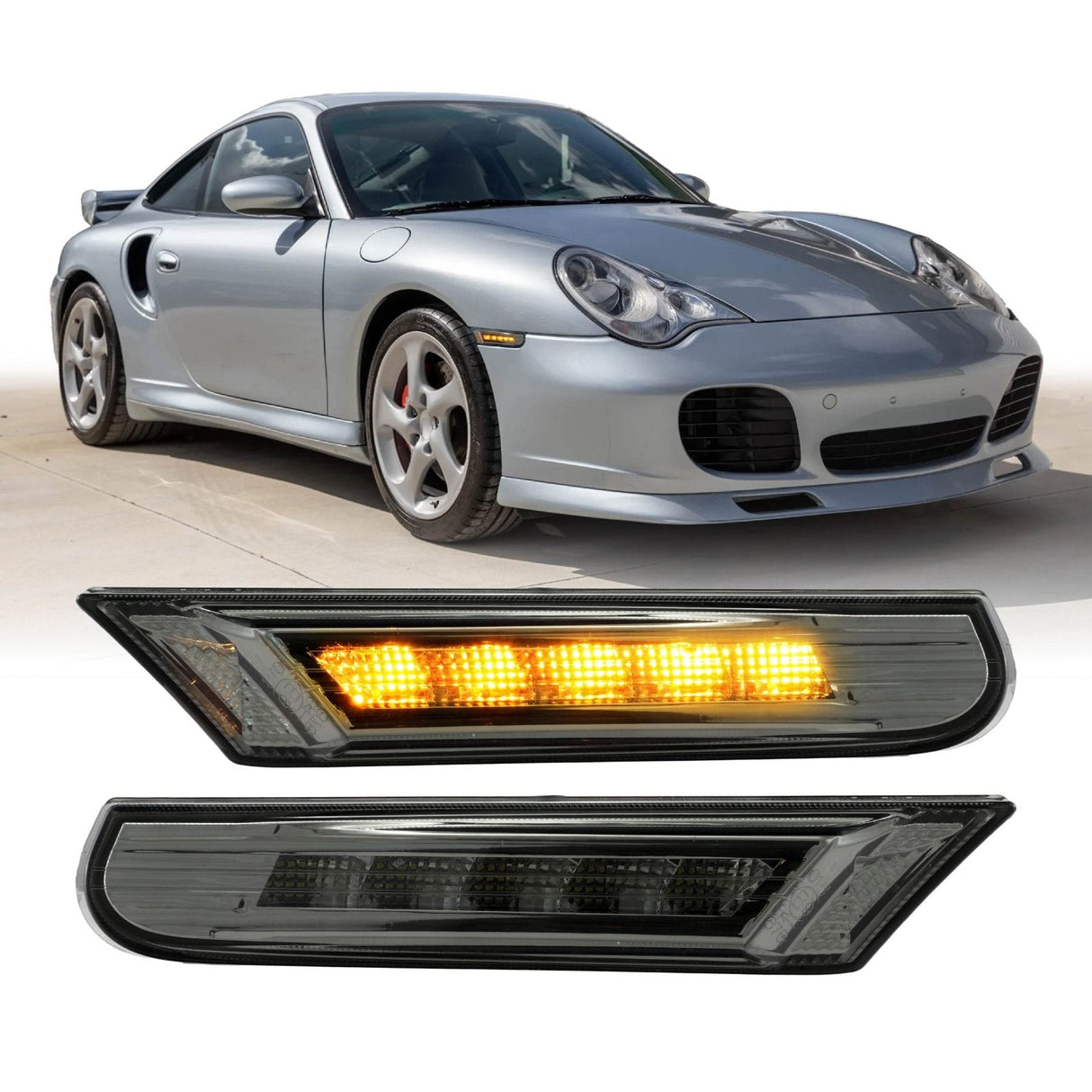 1998-2004 Porsche 996/Boxster 986 Smoke White LED Side Marker Lights