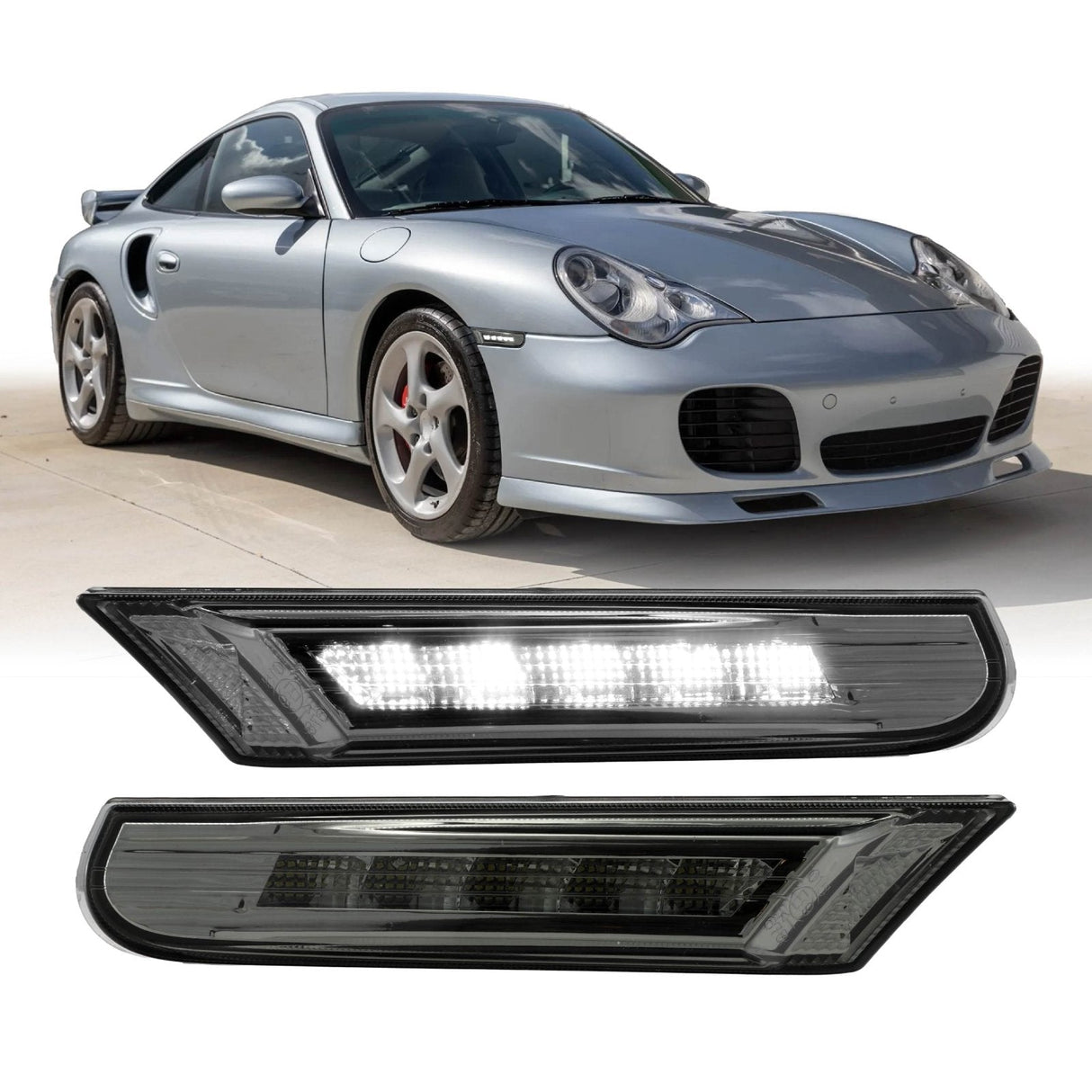 1998-2004 Porsche 996/Boxster 986 Smoke White LED Side Marker Lights