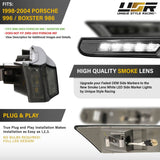 1998-2004 Porsche 996/Boxster 986 Smoke White LED Side Marker Lights