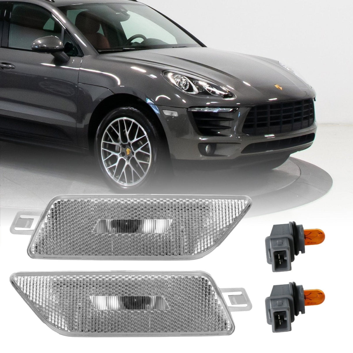 2014-2019 Porsche Macan Clear Side Marker Lights Set