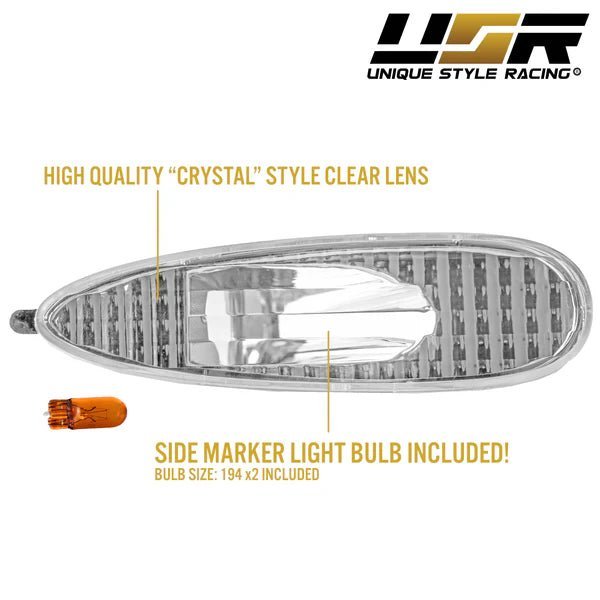2004-2006 Pontiac GTO Crystal Smoke Front Bumper Side Marker
