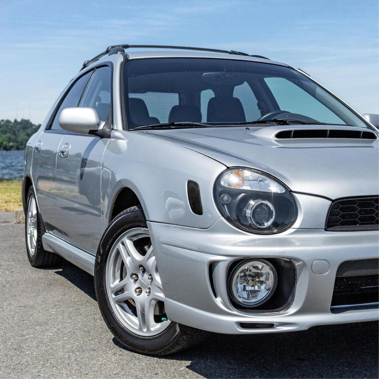 2002-2003 Subaru Impreza Depo Crystal Dark Smoke Front Bumper Side Marker Lights