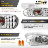 1993-1996 Toyota Supra Front Smoke Side Marker Lights