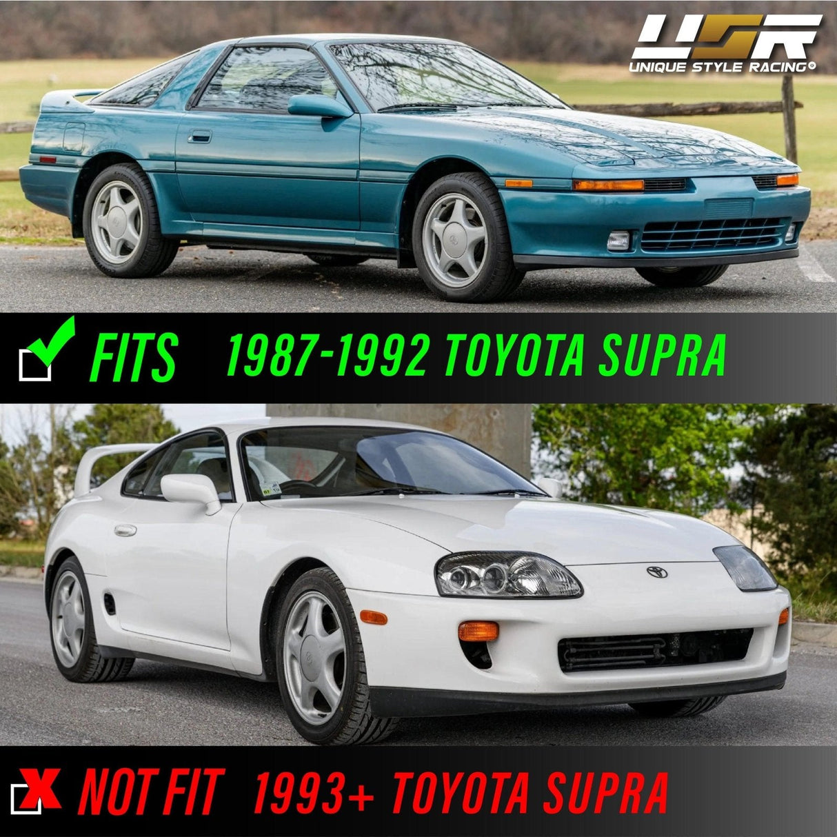 1987-1992 Toyota Supra Front Smoke Bumper Side Marker Lights