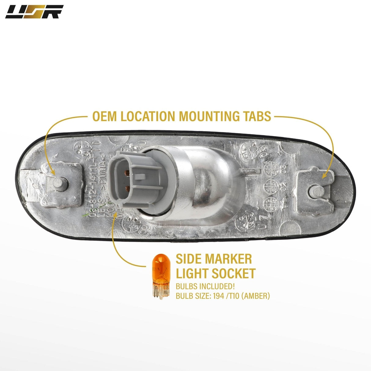 1993-1996 Toyota Supra Front Smoke Side Marker Lights