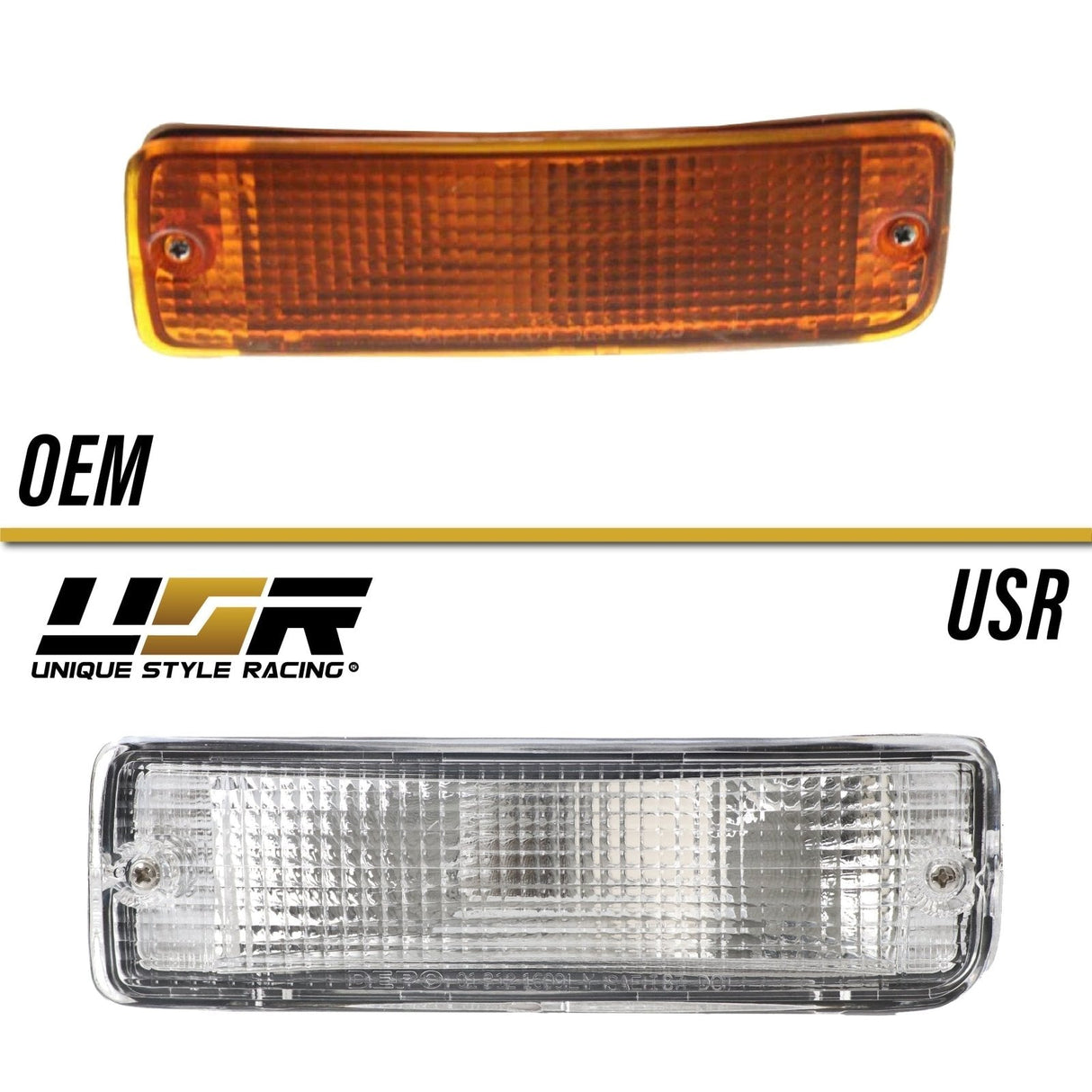 1990-1991 Toyota 4Runner Clear Bumper Lights