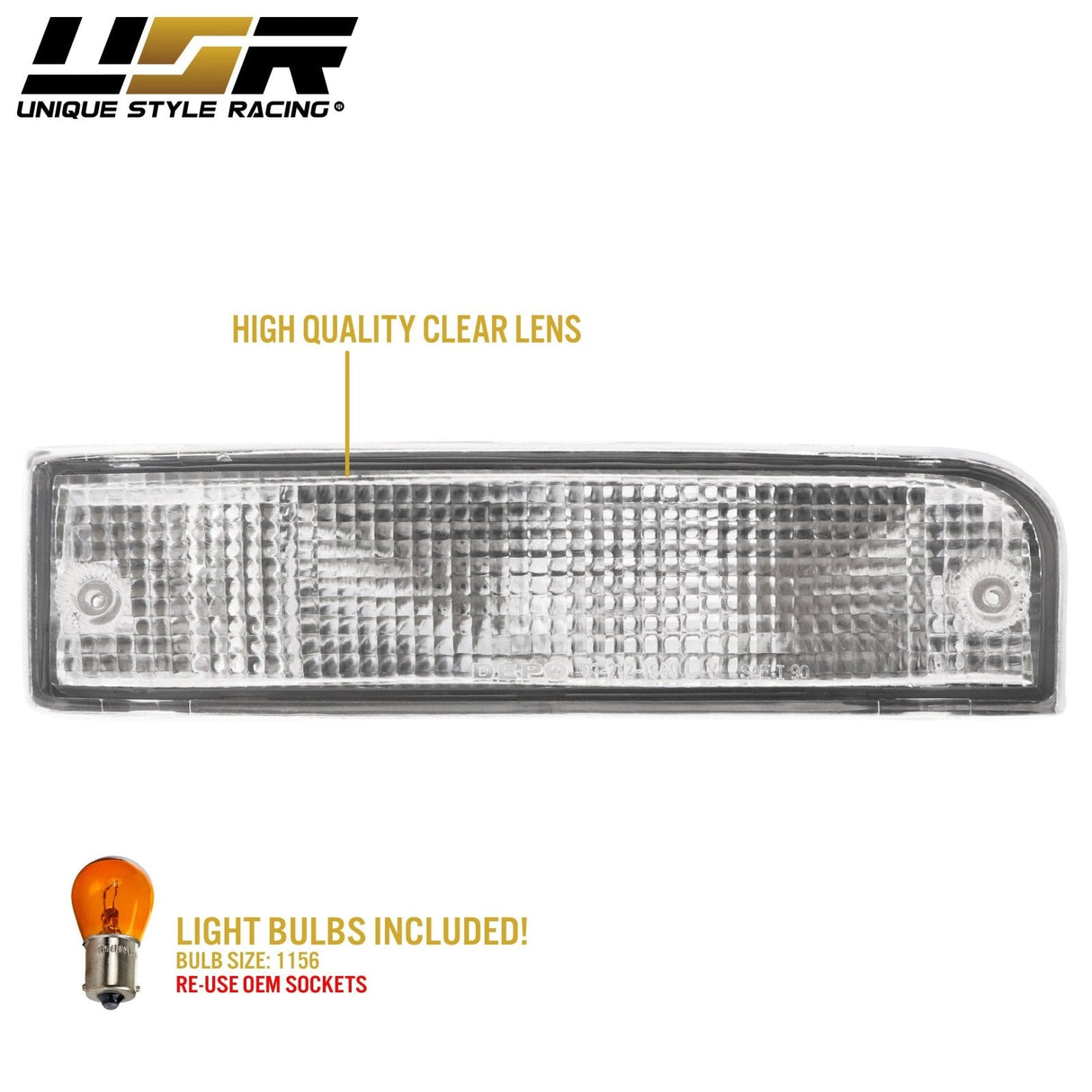 1992-1995 Toyota 4Runner Clear Bumper Lights
