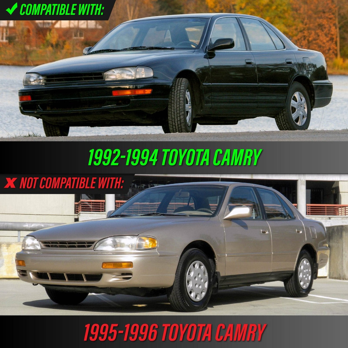 1992-1994 Toyota Camry Clear Bumper Lights