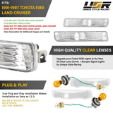 1991-1997 Toyota Land Cruiser Crystal Clear Bumper Lights