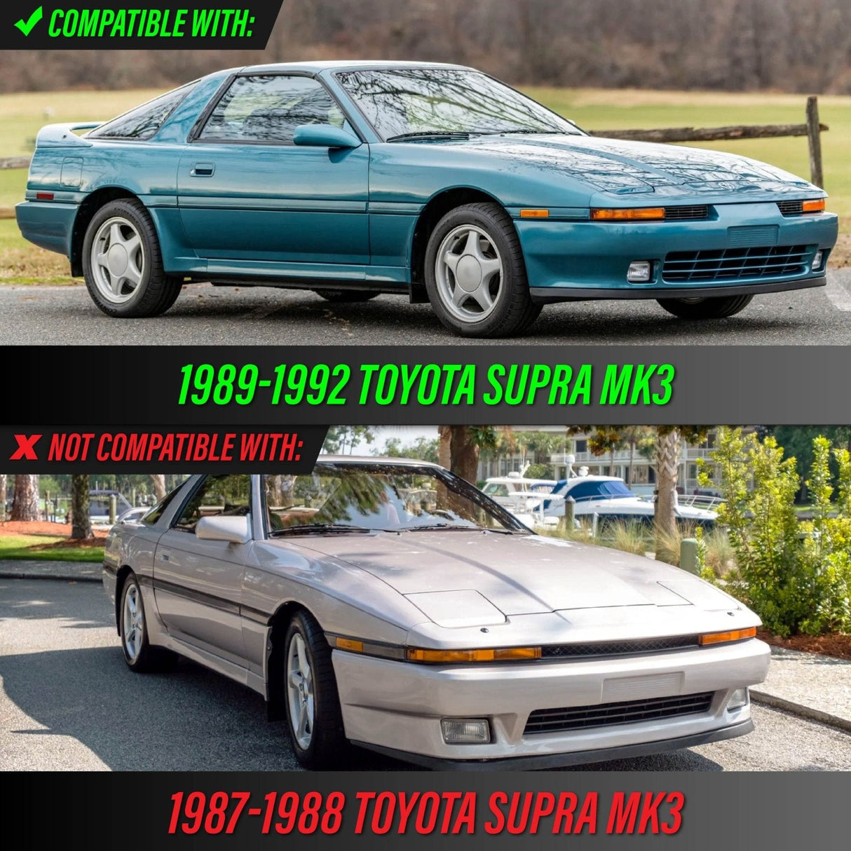 1989-1992 Toyota Supra Smoke Bumper Lights