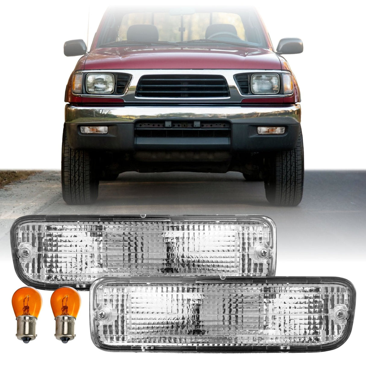 1995-1997 Toyota Tacoma 2wd/4wd Clear Bumper Lights