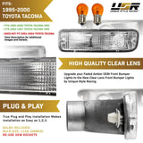 1995-1997 Toyota Tacoma 2wd/4wd Clear Bumper Lights