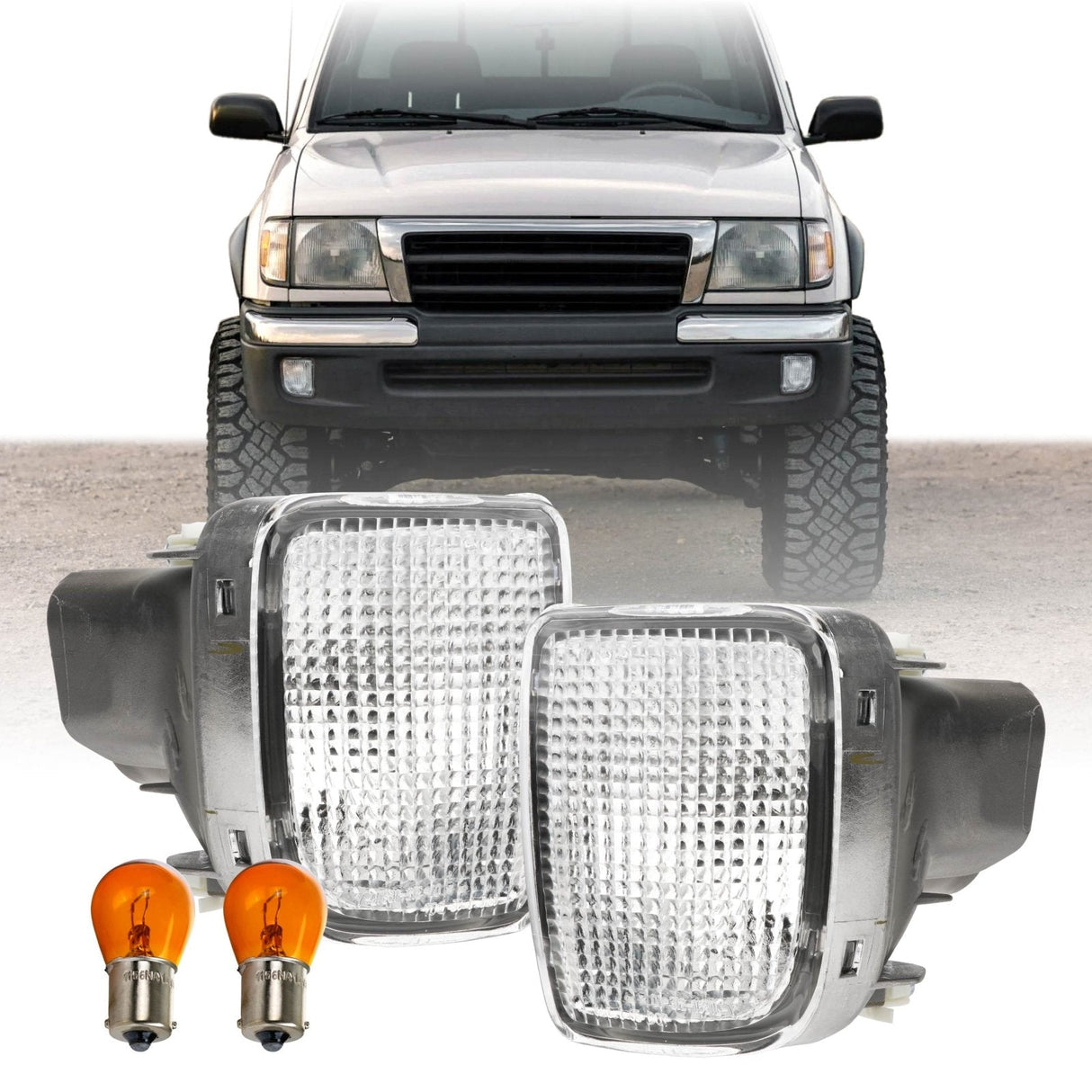 1998-2000 Toyota Tacoma Clear Bumper Lights