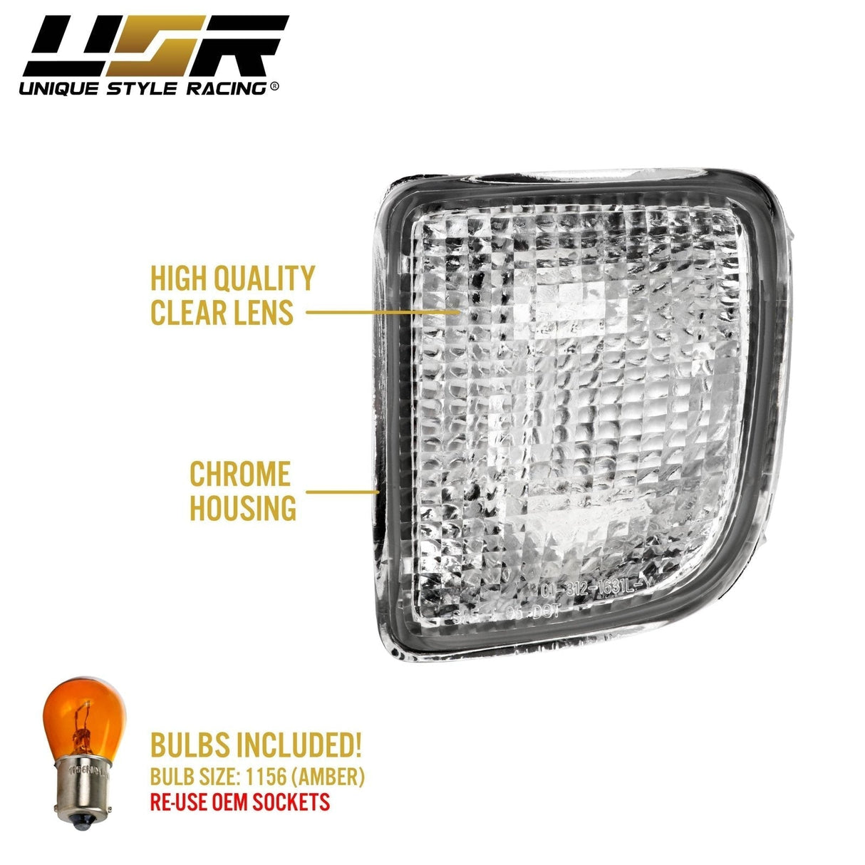1998-2000 Toyota Tacoma Clear Bumper Lights
