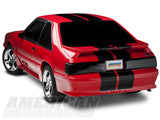 SEC10 GT500 Style Stripes; Gloss Black; 10-Inch (79-93 Mustang)